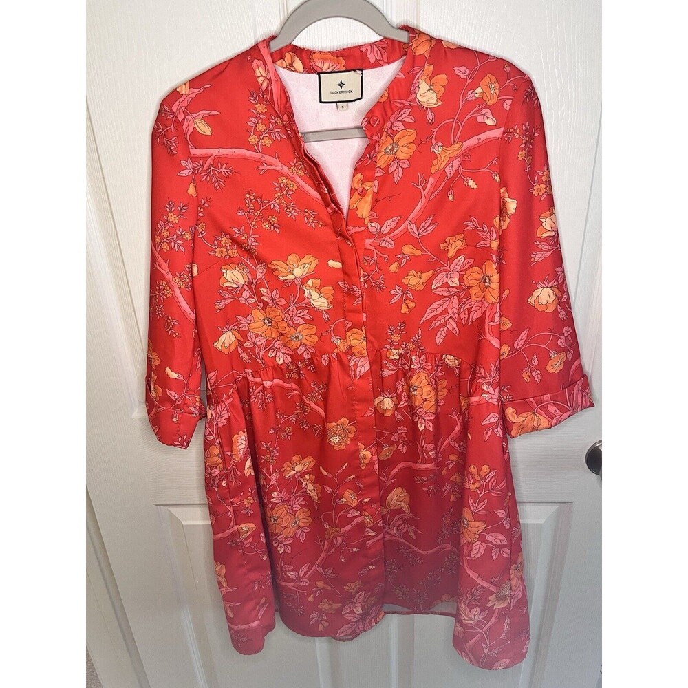 Tuckernuck Red Floral Midi Dress